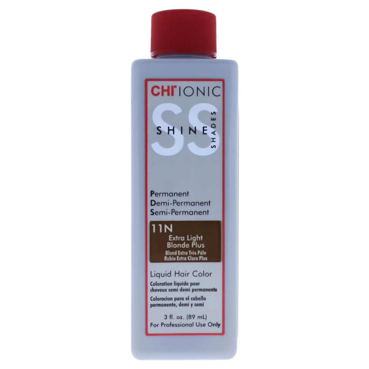 I0084003 Ionic Shine Shades Liquid Hair Color For Unisex - 11n Extra Light Blonde Plus - 3 Oz