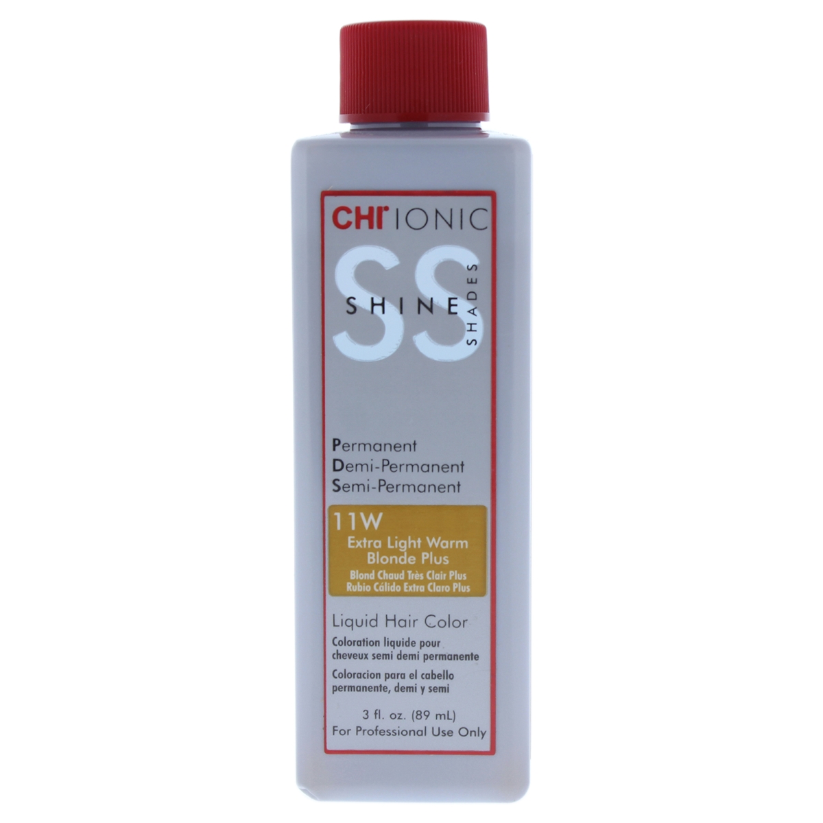 I0084004 Ionic Shine Shades Liquid Hair Color For Unisex - 11w Extra Light Warm Blonde Plus - 3 Oz