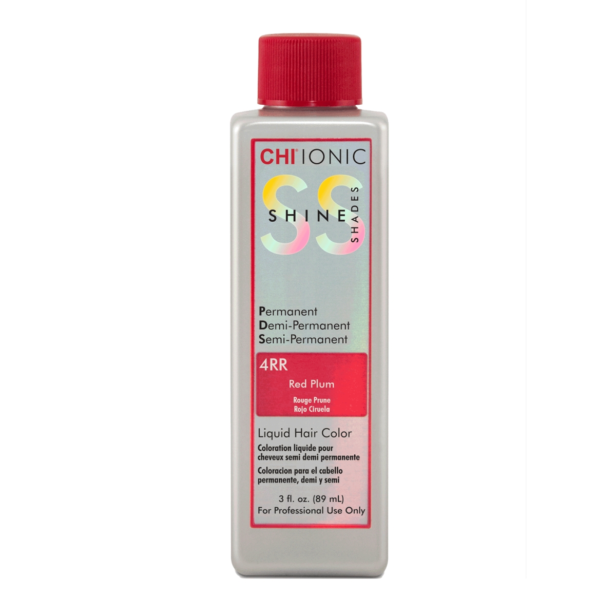 I0084013 Ionic Shine Shades Liquid Hair Color For Unisex - 4rr Red Plum - 3 Oz