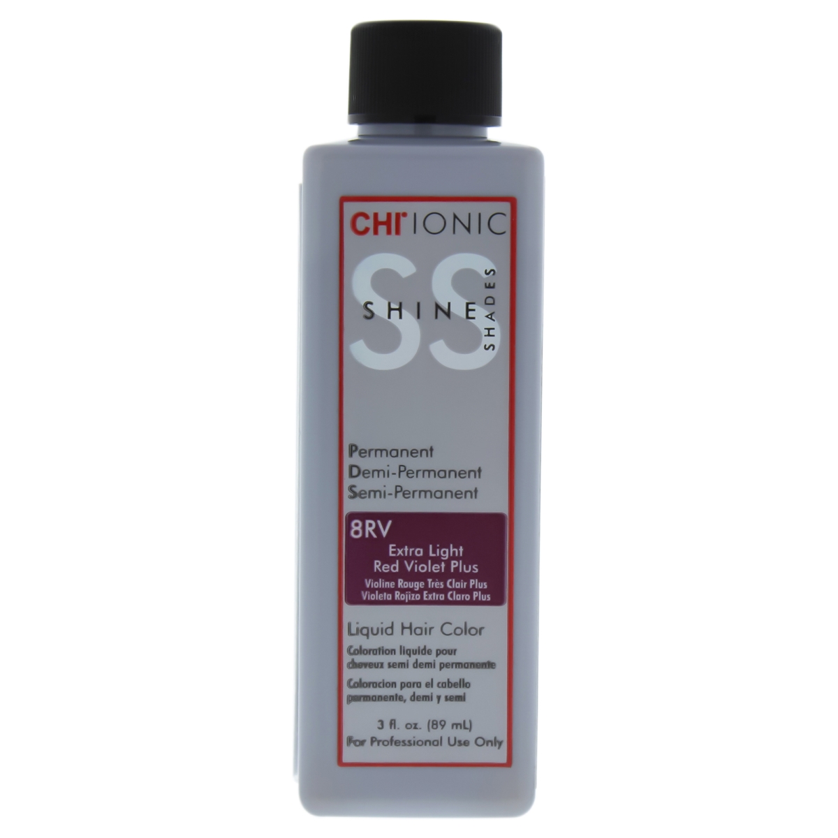 I0084050 Ionic Shine Shades Liquid Hair Color For Unisex - 8rv Extra Light Red Violet Plus - 3 Oz