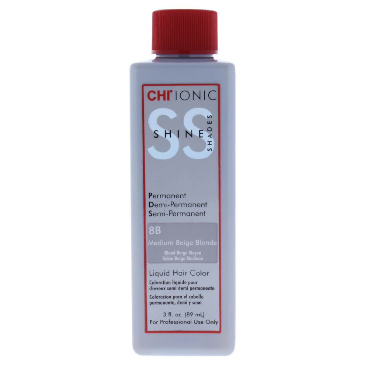 I0084043 Ionic Shine Shades Liquid Hair Color For Unisex - 8b Medium Beige Blonde - 3 Oz