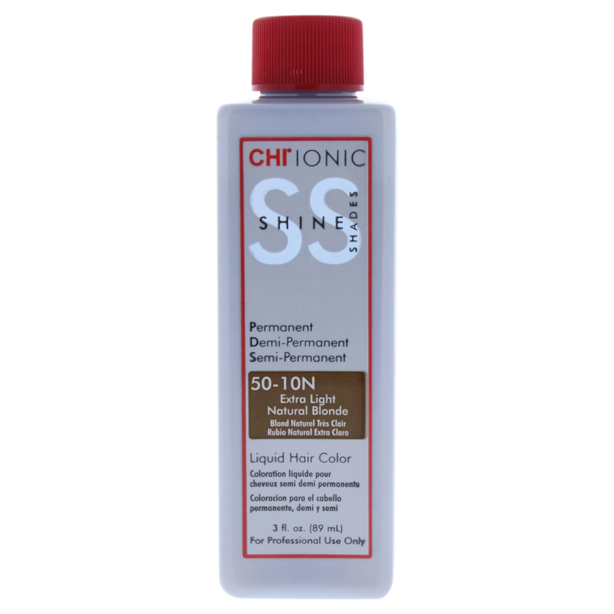 I0084015 Ionic Shine Shades Liquid Hair Color For Unisex - 50-10n Extra Light Natural Blonde - 3 Oz