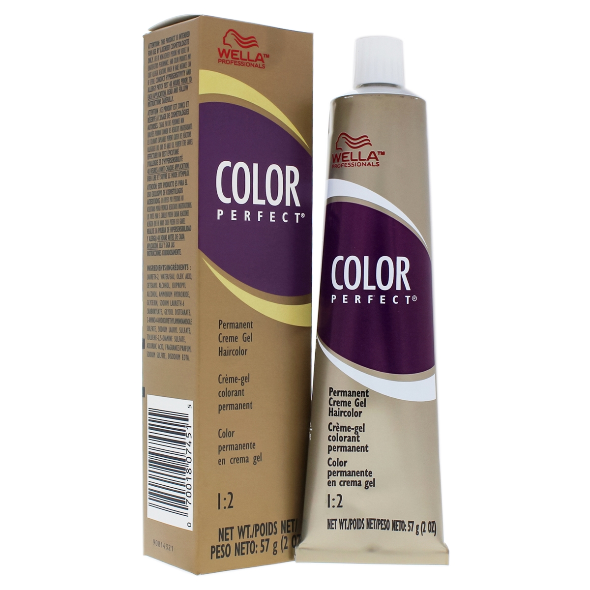 I0086461 Color Perfect Permanent Creme Gel Hair Color For Unisex - B Blue Modifier - 2 Oz