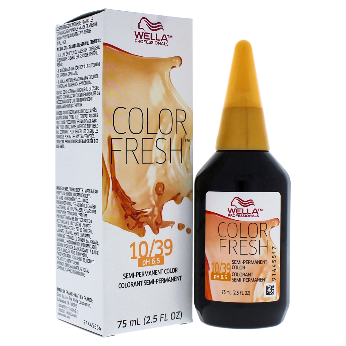 I0086885 Color Fresh Semi & Permanent Hair Color For Unisex - 10 39 Lightest Blonde & Gold Cendre - 2.5 Oz