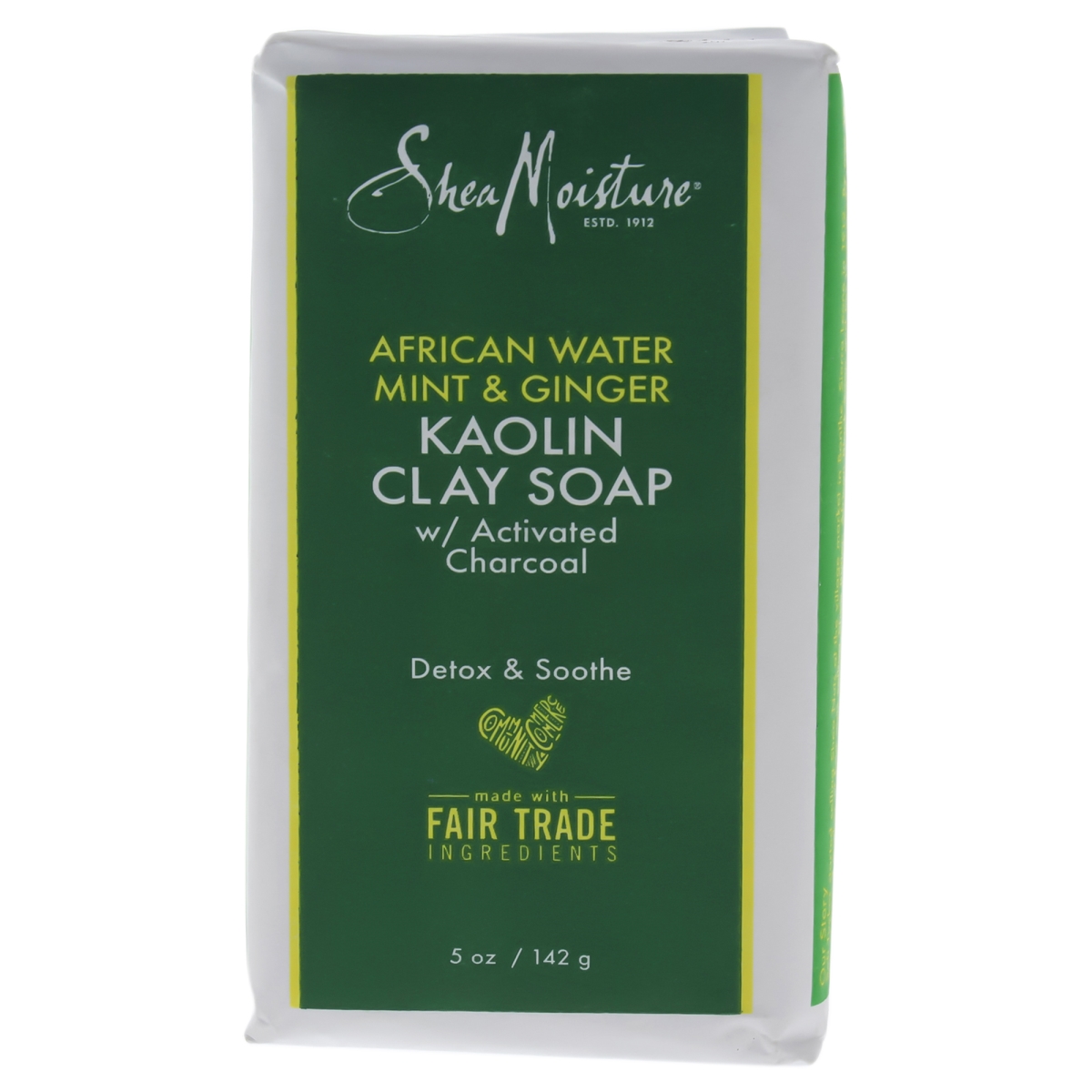 I0084282 African Water Mint & Ginger Kaolin Clay Bar Soap For Unisex - 5 Oz