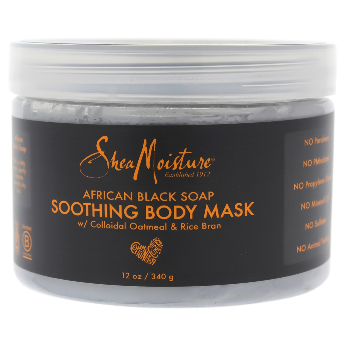 I0084224 African Black Soap Soothing Body Mask For Unisex - 12 Oz