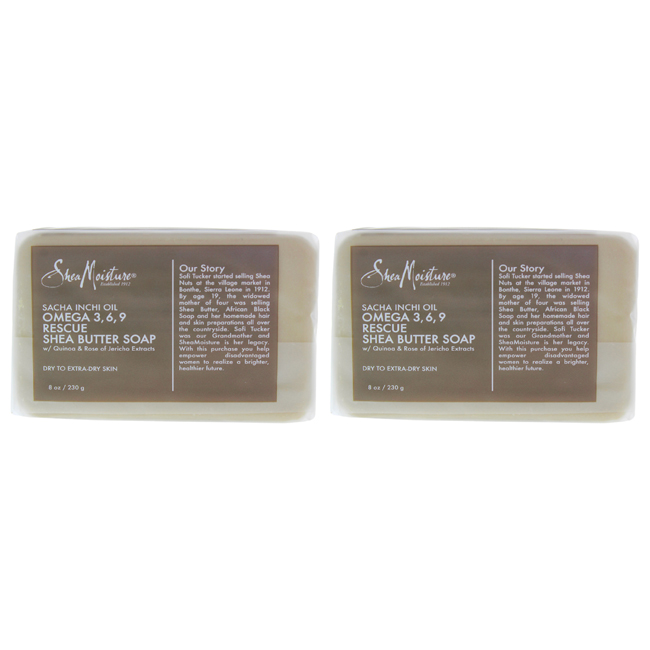 K0000081 8 Oz Sacha Inchi Oil Omega-3-6-9 Rescue Shea Butter Soap - Dry To Extra-dry Skin By For Unisex - Pack Of 2