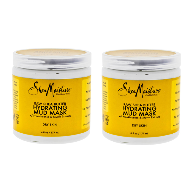 K0000204 6 Oz Raw Shea Butter Hydrating Mud Mask By For Unisex - Pack Of 2