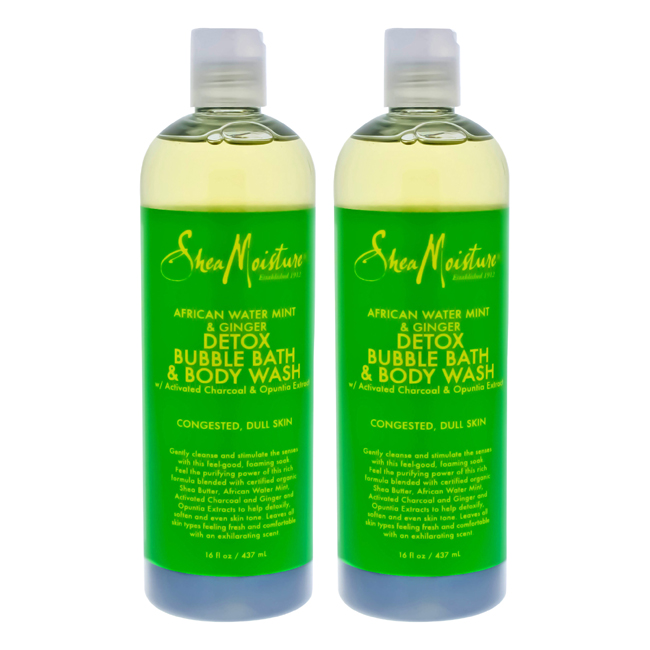 K0000076 16 Oz African Water Mint & Ginger Detox Bubble Bath & Body Wash By For Unisex - Pack Of 2