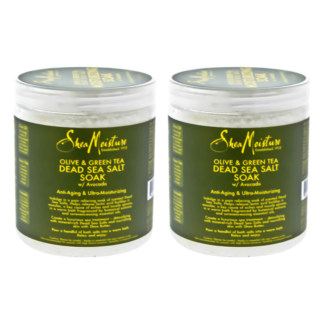 K0000238 20 Oz Olive & Green Tea Dead Sea Salt Moisturizing Soak Scrub By For Unisex - Pack Of 2