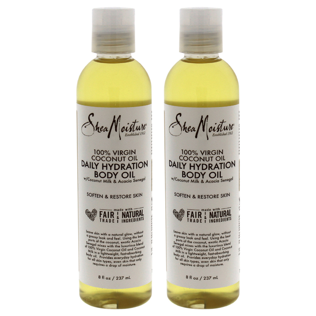 K0000084 8 Oz 100 Percent Virgin Coconut Oil Daily Hydration Body Oil By For Unisex - Pack Of 2