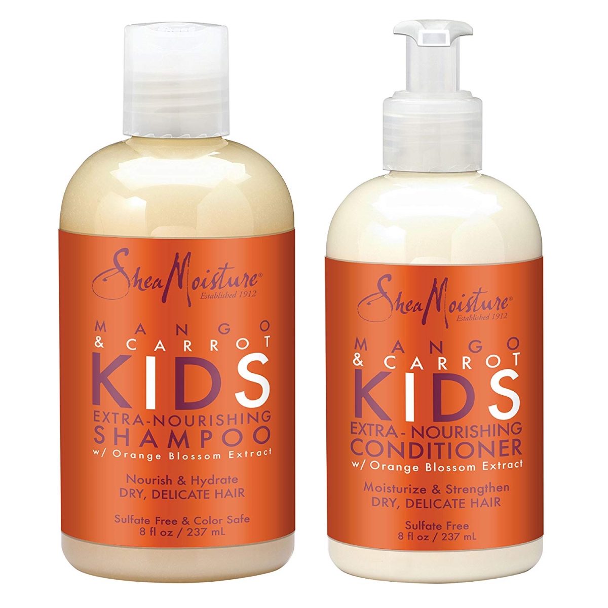 K0000412 8 Oz Coconut, Hibiscus Kids 2-in-1 Curl, Shine Shampoo & Conditioner & Detangler By For Unisex