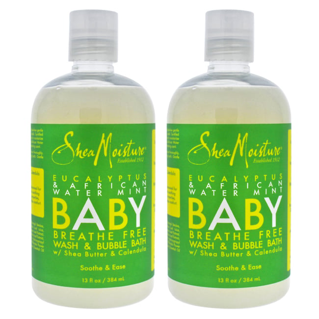 K0000143 13 Oz Eucalyptus & African Water Mint Baby Breathe Free Wash & Bubble Bath By For Kids - Pack Of 2