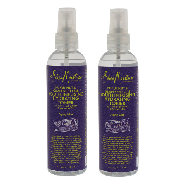 K0000083 4 Oz Kukui Nut & Grapeseed Oils Youth-infusing Hydrating Toner By For Unisex - Pack Of 2