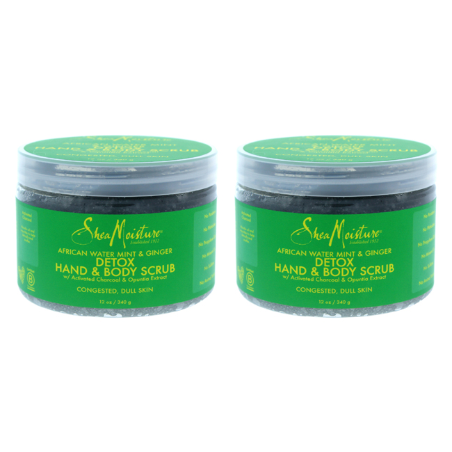 K0000131 12 Oz African Water Mint & Ginger Detox Hand & Body Scrub By For Unisex - Pack Of 2