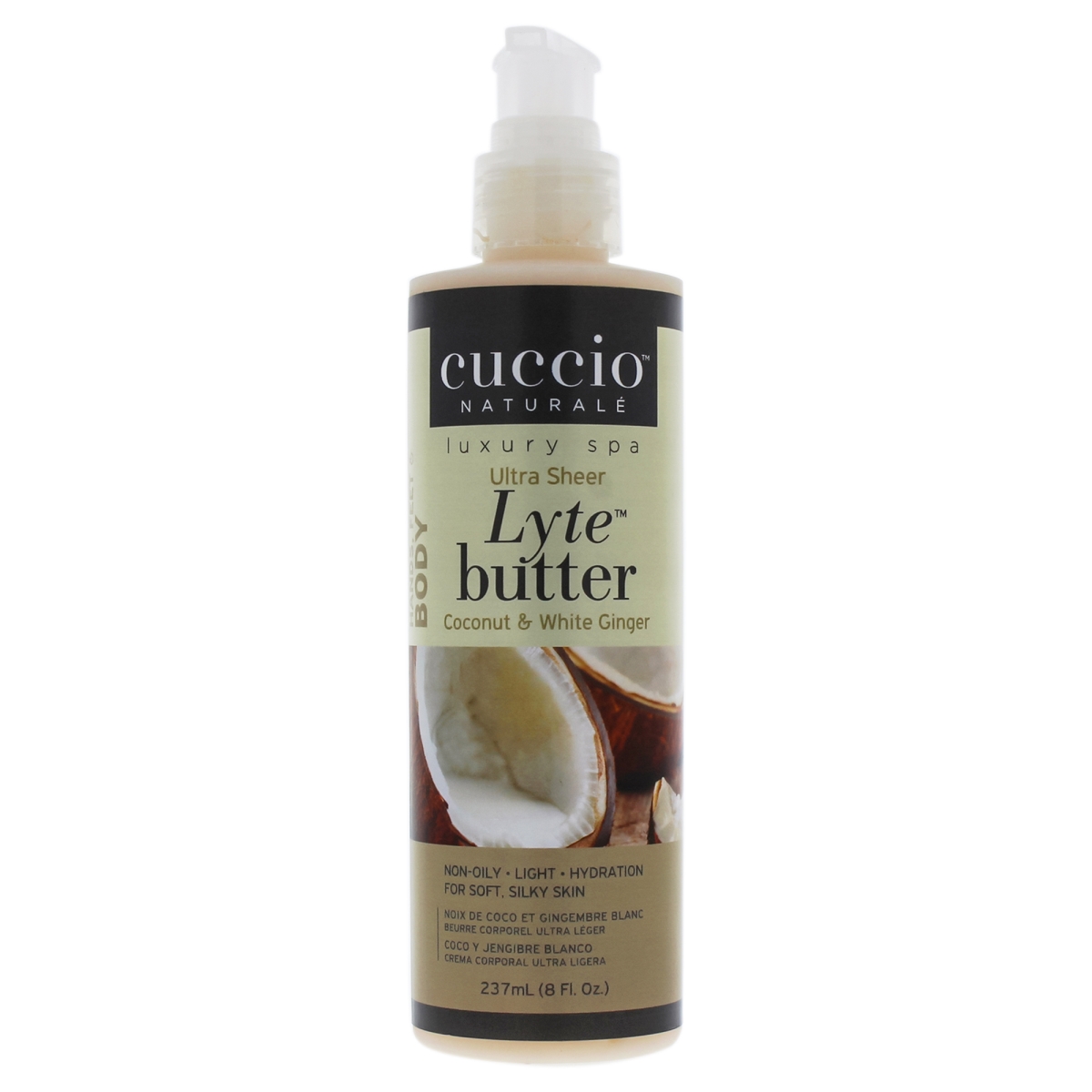 I0090889 Lyte Ultra-sheer Body Butter Lotion For Unisex - Coconut & White Ginger - 8 Oz