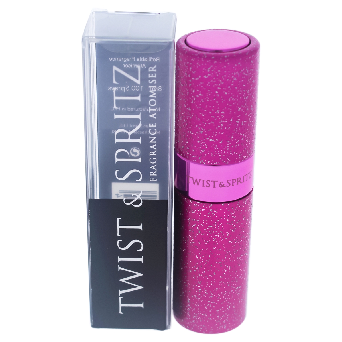 I0091000 Atomiser Refillable Spray For Women - Hot Pink Glitter - 8 Ml