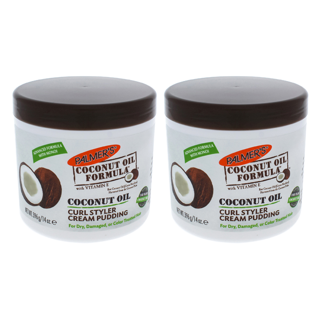 K0000446 14 Oz Coconut Oil Curl Styler Cream Pudding For Unisex - Pack Of 2