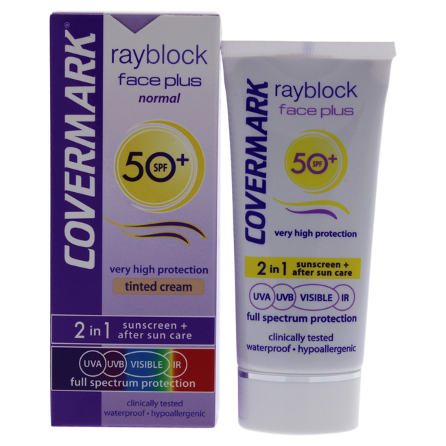 W-sc-3942 Rayblock Face Plus Tinted Cream 2-in-1 Waterproof Cream For Women - Spf50 Normal Skin & Soft Brown