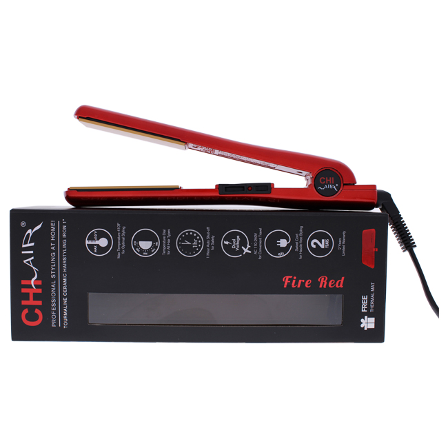 I0094289 Air Ceramic Flat Iron Hairstyling For Unisex - Fire Red