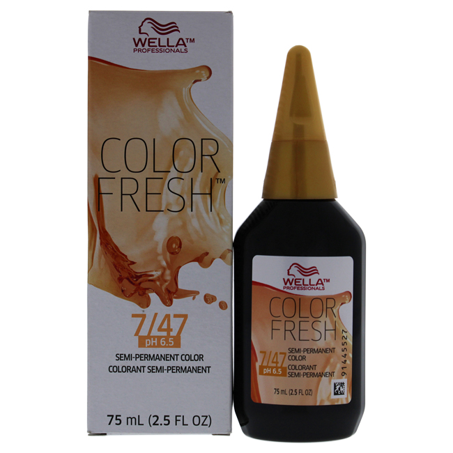 I0086902 2.5 Oz Color Fresh Semi-permanent 7-47 Medium Blonde-red Brown Hair Color For Unisex