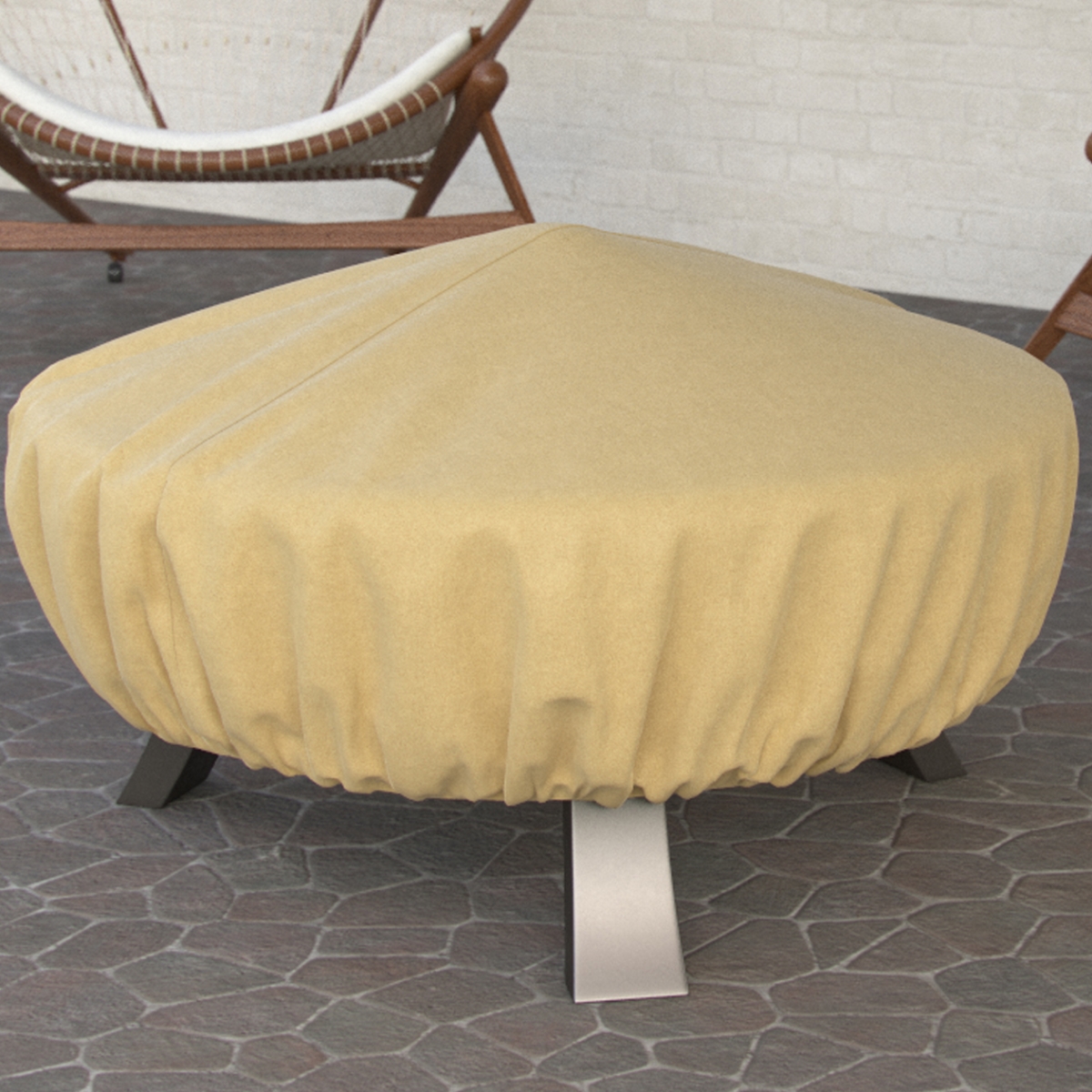 Lrfp5515 Fade Proof Tane 44 In. Heavy Duty Durable & Water Resistant Round Fire Pit Cover, Large