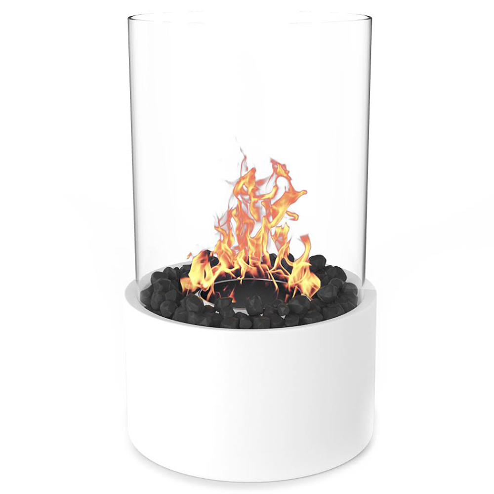 Et7001wht Eden Ventless Tabletop Portable Bio Ethanol Fireplace In White