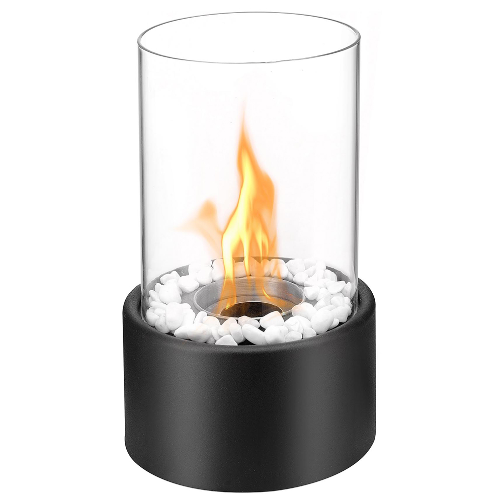 Et7001blk-ef Eden Ventless Tabletop Bio Ethanol Fireplace In Black