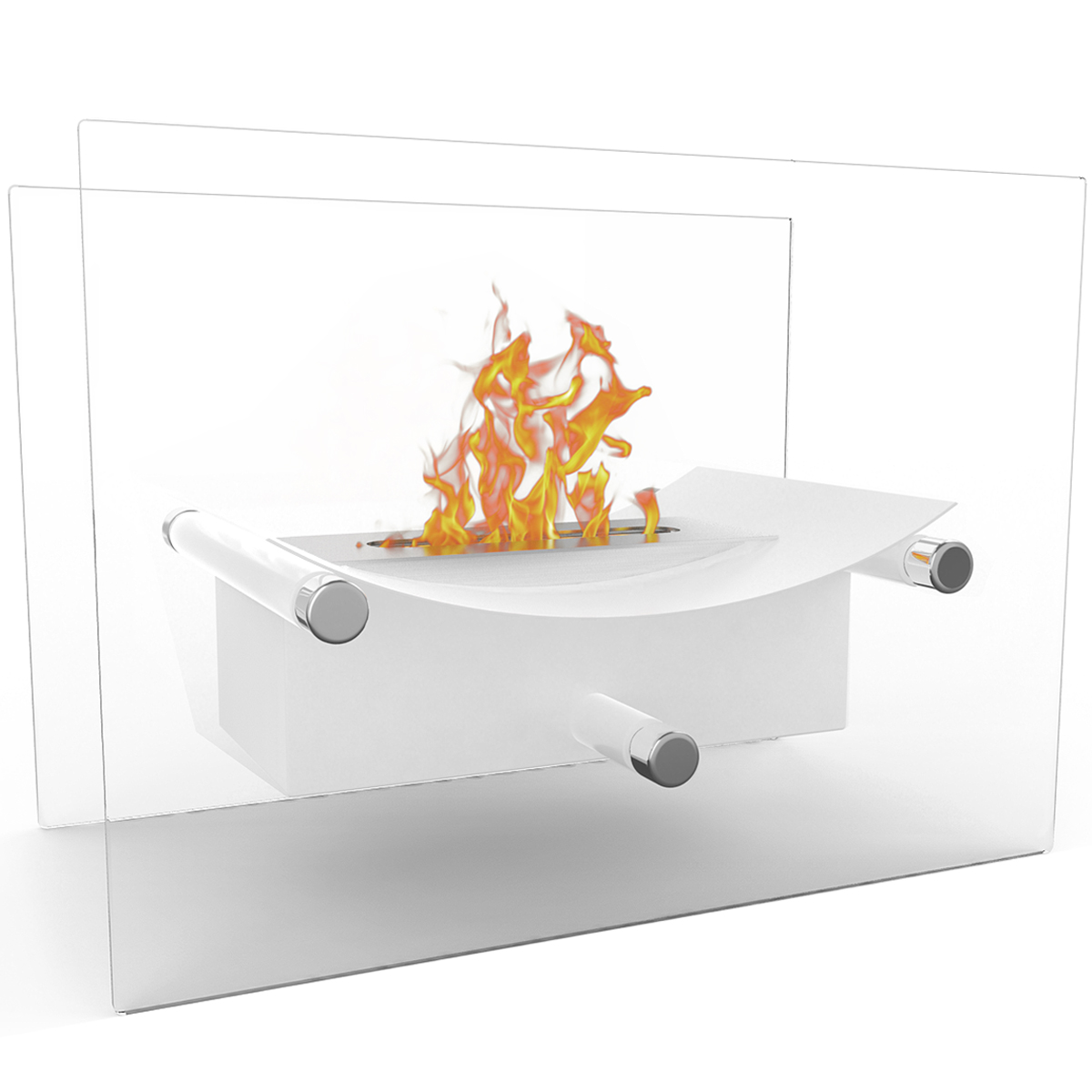 Et7012wht-ef Arkon Tabletop Portable Bio Ethanol Fireplace In White