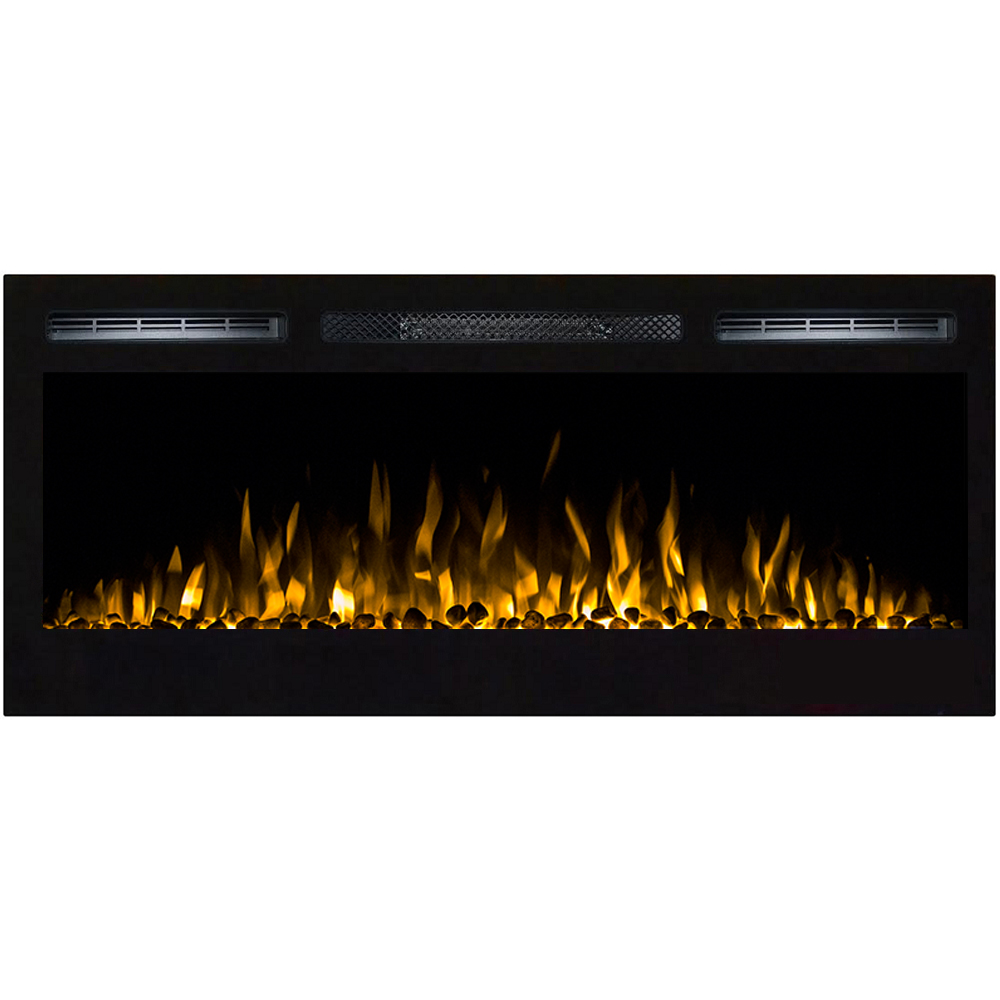 Lw2035ws-gl 36 In. Gl2036ws Madison Pebbles Recessed Wall Mounted Electric Fireplace