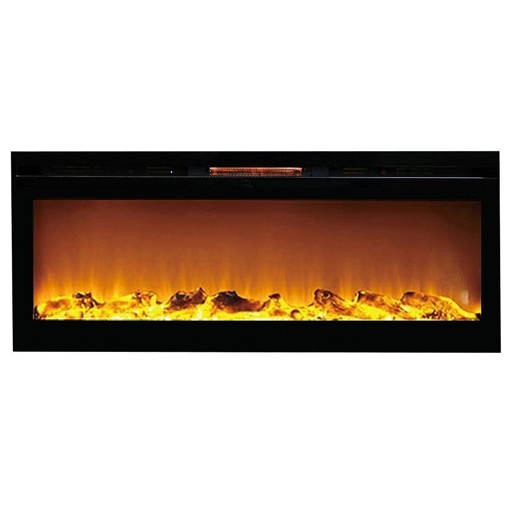 Lw2060wl-gl 60 In. Gl2060wl Reno Log Built In Recessed Wall Mounted Electric Fireplace