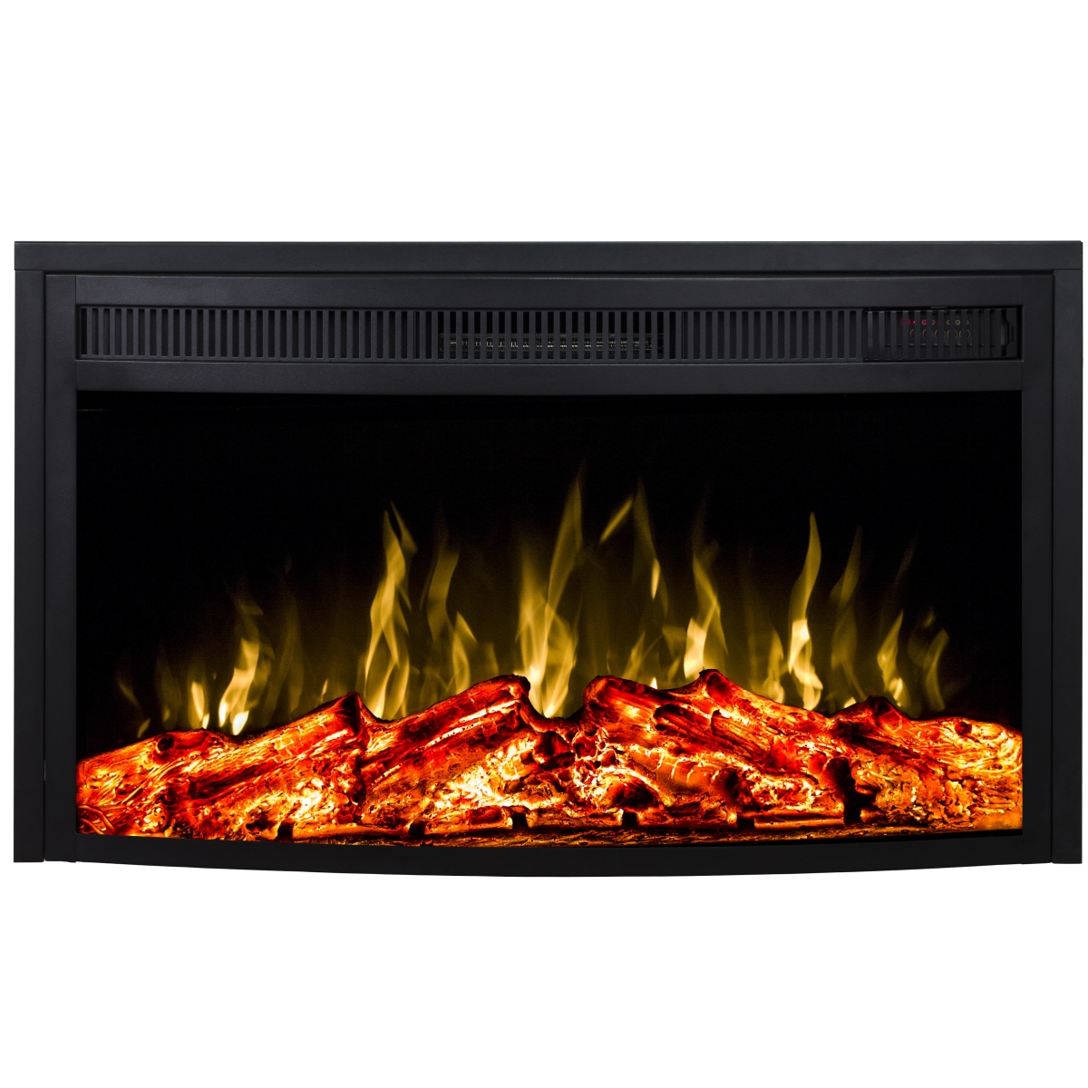 Lw2028crv-gl 28 In. Curved Ventless Heater Electric Fireplace Insert