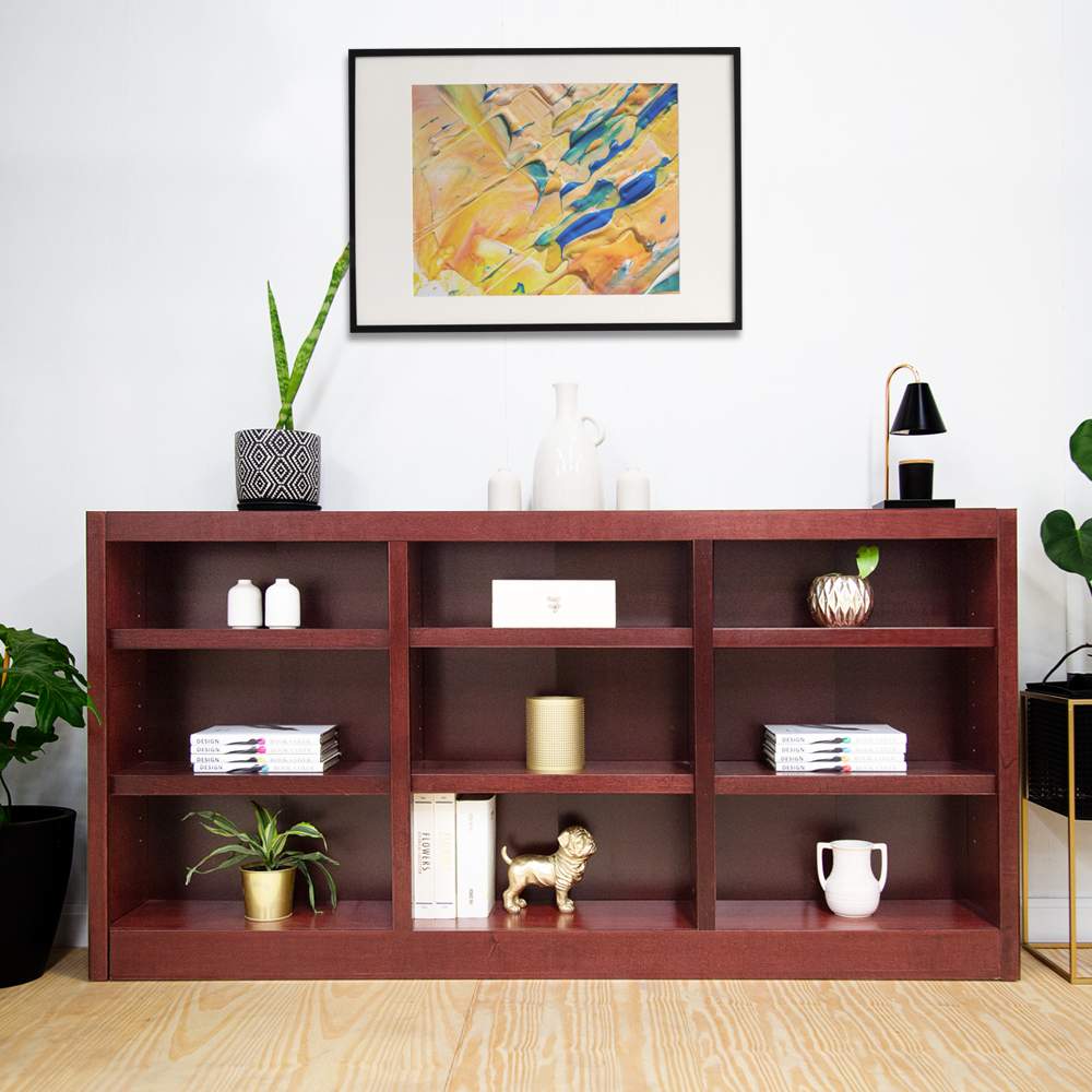 MI7236-C Wall Storage Unit Bookcase - Cherry Finish