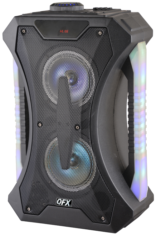 UPC 606540038505 product image for QFX USA PBX-50BLK 2 x 5.25 in. Rechargeable Party Speaker - Black | upcitemdb.com