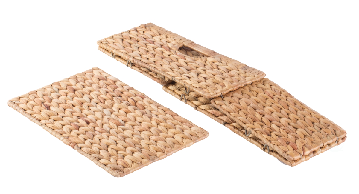 Picture of Vintiquewise QI003545.S Small Hyacinth Basket - Rustic Handwoven Multipurpose Foldable Storage Organizer Decorative Laundry Totes and Woven Storage Bin for Bedroom, Living Room, Bathroom, Pantry and Closet