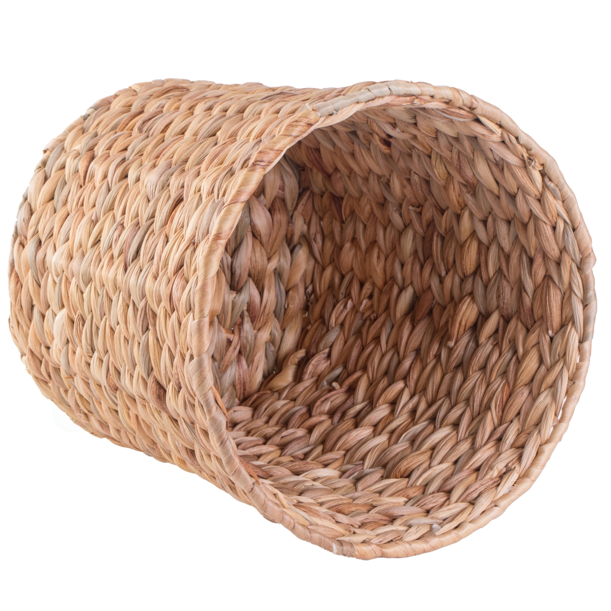 Picture of Vintiquewise QI003226.S 10.25 x 11 in. Natural Water Hyacinth Round Waste Basket for Bathrooms, Bedrooms & Offices, Brown