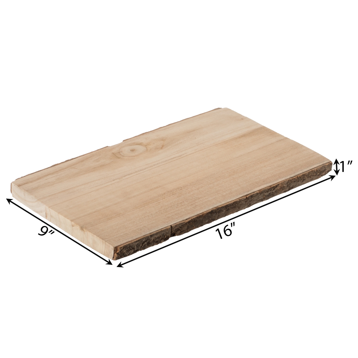 Picture of Vintiquewise QI004047-16 16 in. Rustic Natural Tree Log Wooden Rectangular Shape Serving Tray Cutting Board