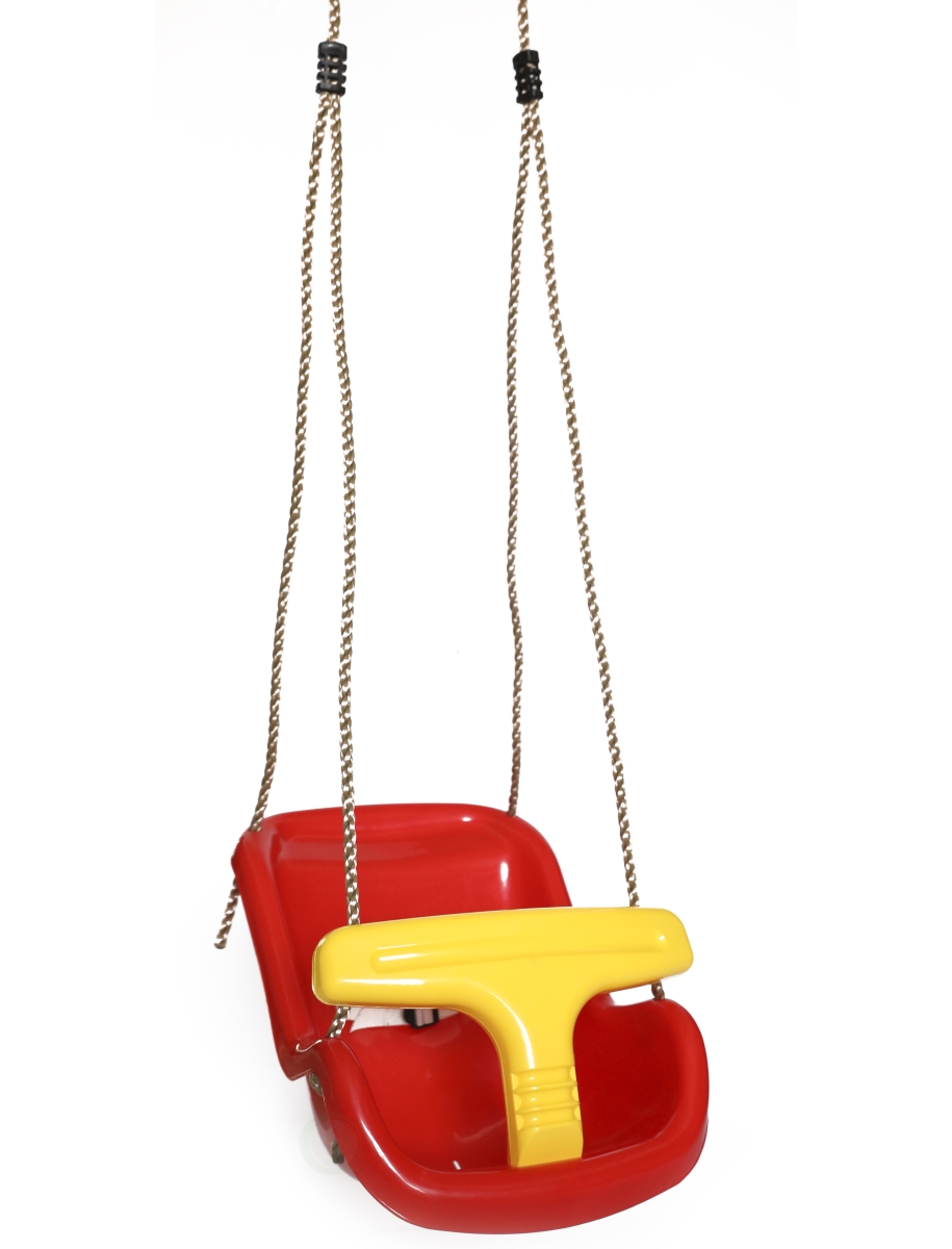 QI003371 17 x 14 x 9 in. Plastic Baby & Toddler Swing Seat with Hanging Ropes, Red