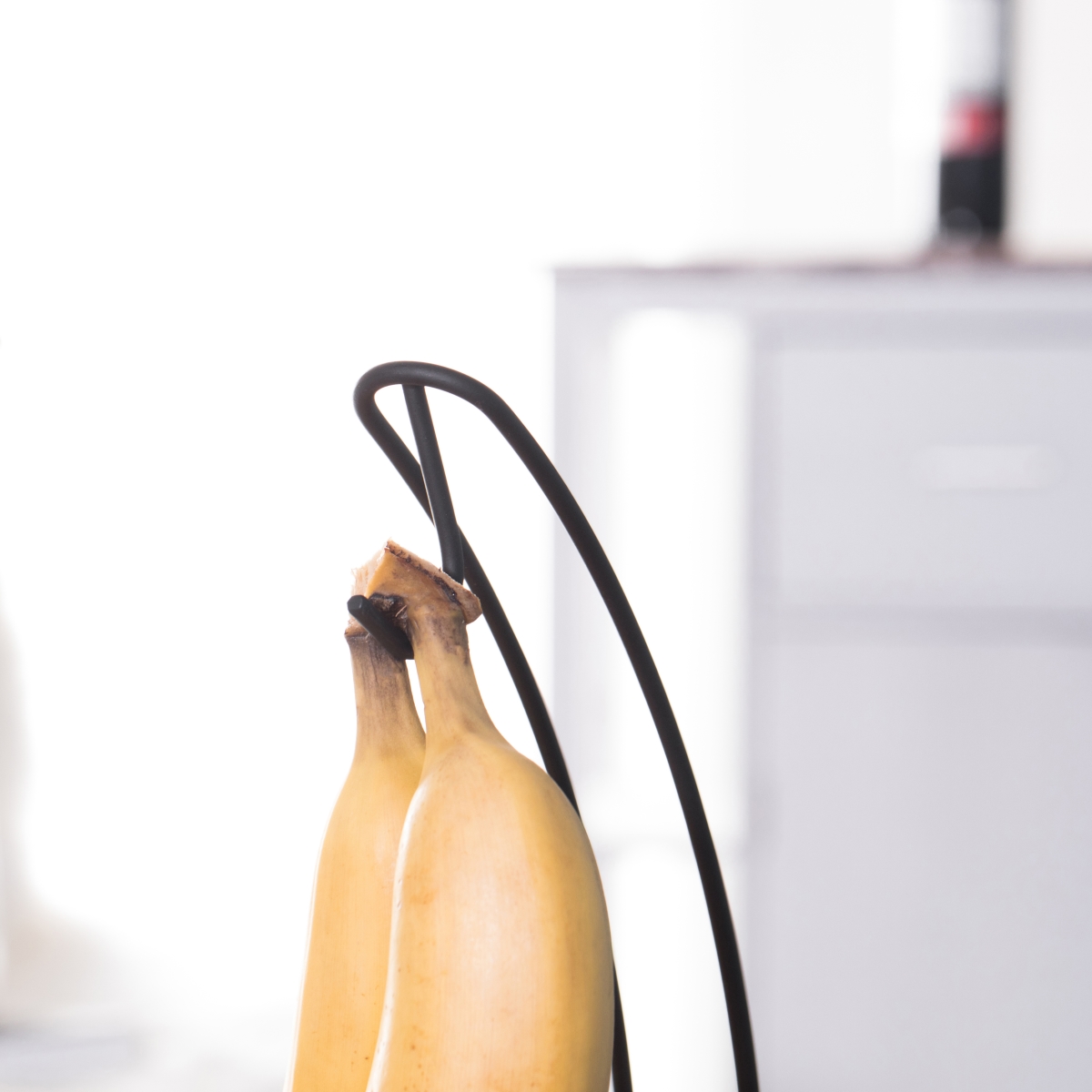 Picture of Basicwise QI003494.2 Wire Metal Fruit Basket Holder with Banana Hanger, Set of 2