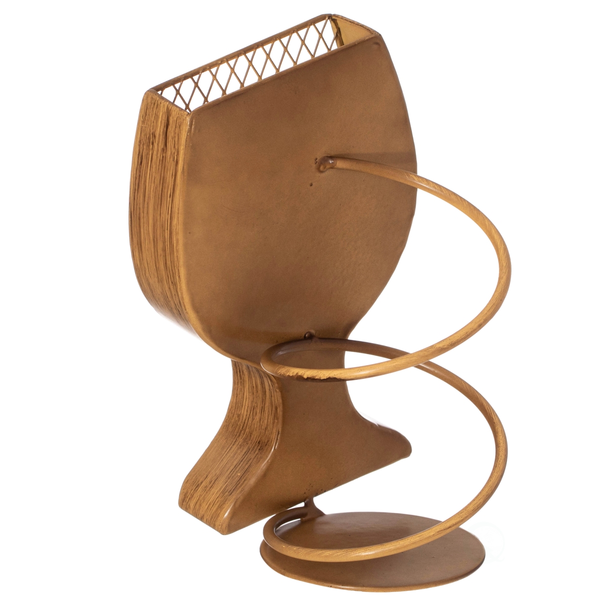 Picture of Vintiquewise QI004682 Vintiquewise Decorative Metal Goblet Shape Wine Bottle and Cork Holder a Unique Home Decor Piece and Countertop Accessory - Great Collection for Wine Lovers