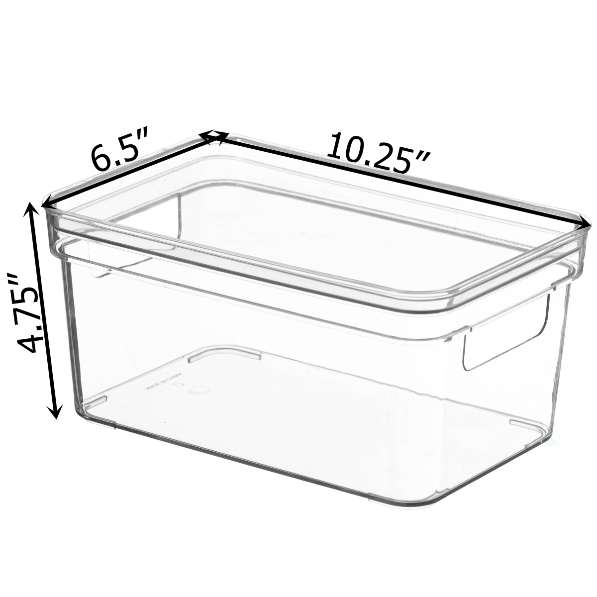 Picture of Basicwise QI004823.S Basicwise Clear Storage Container with Lid for Kitchen Pantry Cabinet & Fridge Storage for Organizing Snacks Produce Supplies or Essentials, Small