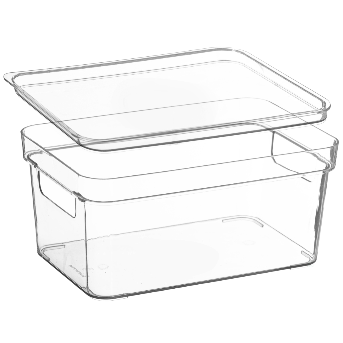 Picture of Basicwise QI004823.S Basicwise Clear Storage Container with Lid for Kitchen Pantry Cabinet & Fridge Storage for Organizing Snacks Produce Supplies or Essentials, Small