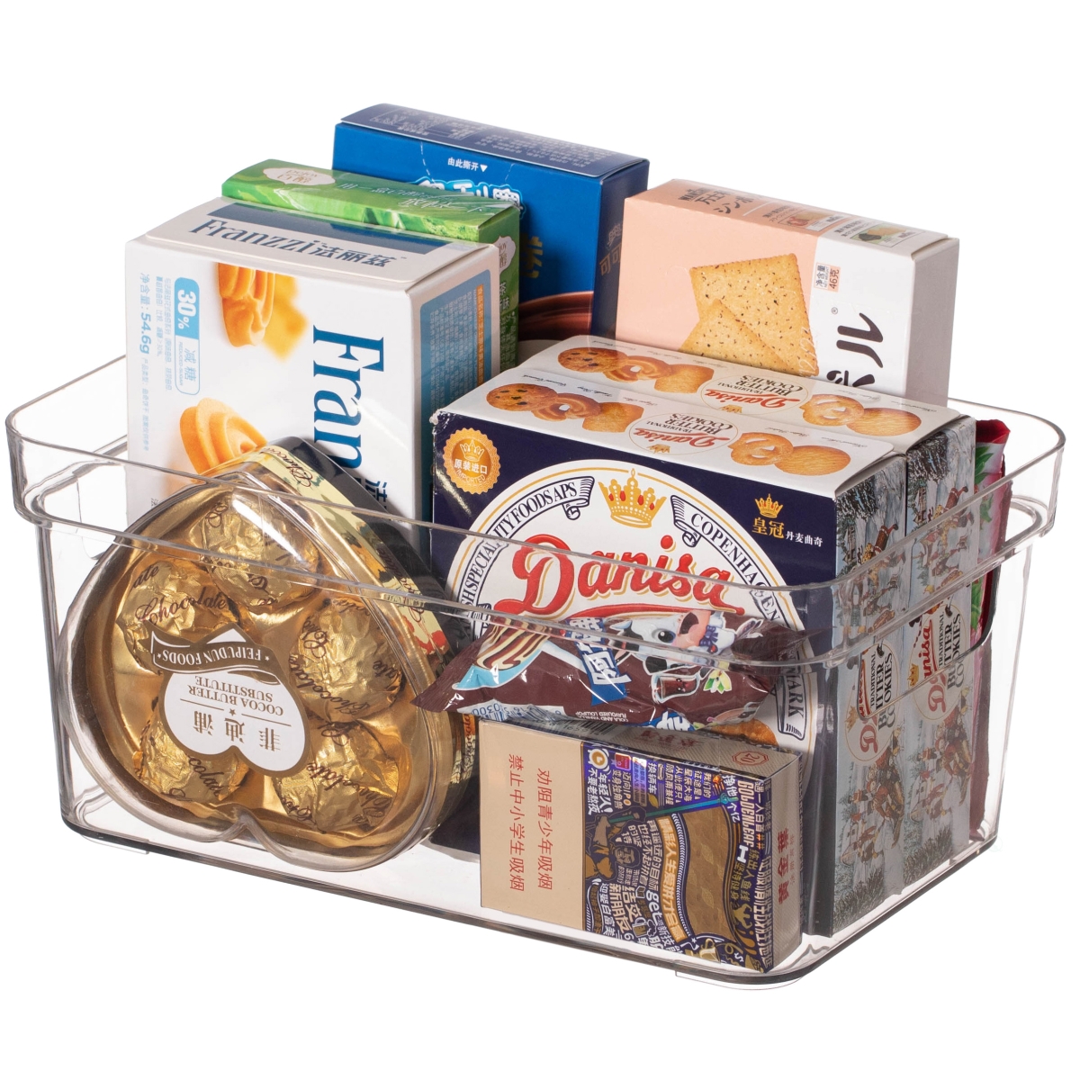 Picture of Basicwise QI004823.S.3 Basicwise Set of 3 Small Clear Storage Containers with Lid For Kitchen Pantry Cabinet & Fridge Storage for Organizing Snacks Produce Supplies or Essentials
