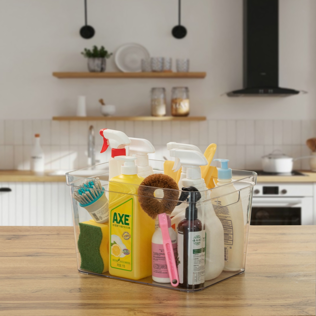 Picture of Basicwise QI004823.L Basicwise Clear Storage Container with Lid For Kitchen Pantry Cabinet & Fridge Storage For Organizing Snacks Produce Supplies Or Essentials Durable Bin For Home Dorm Apartment Or Office Use, Large
