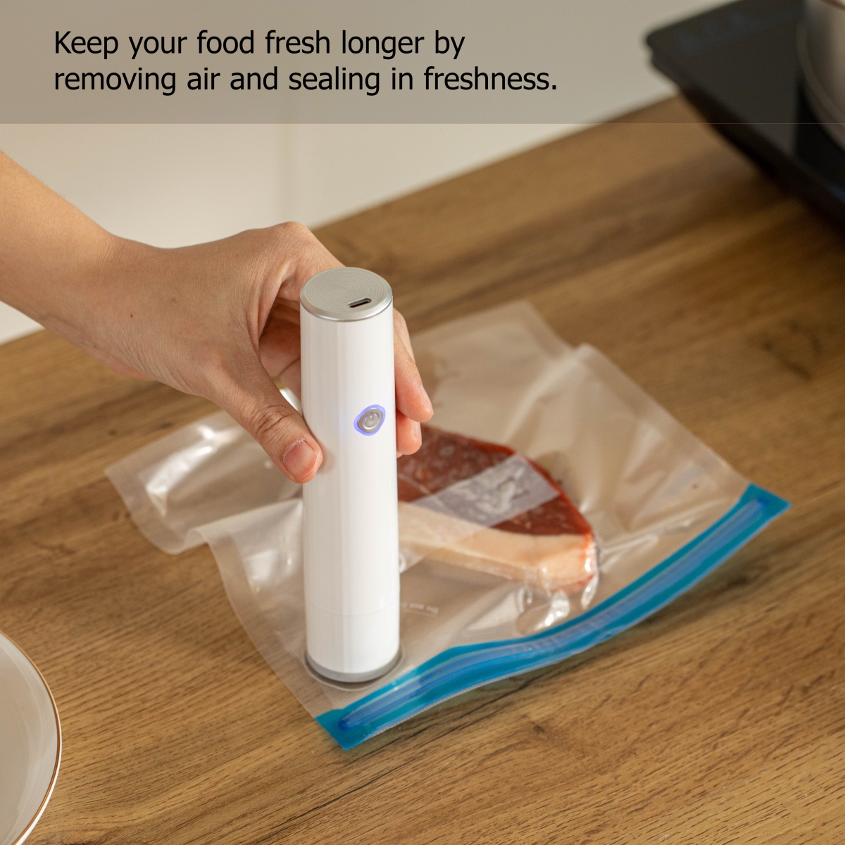 Picture of Basicwise QI004796 Basicwise 7-inch Cordless Handheld Vacuum Food Bag