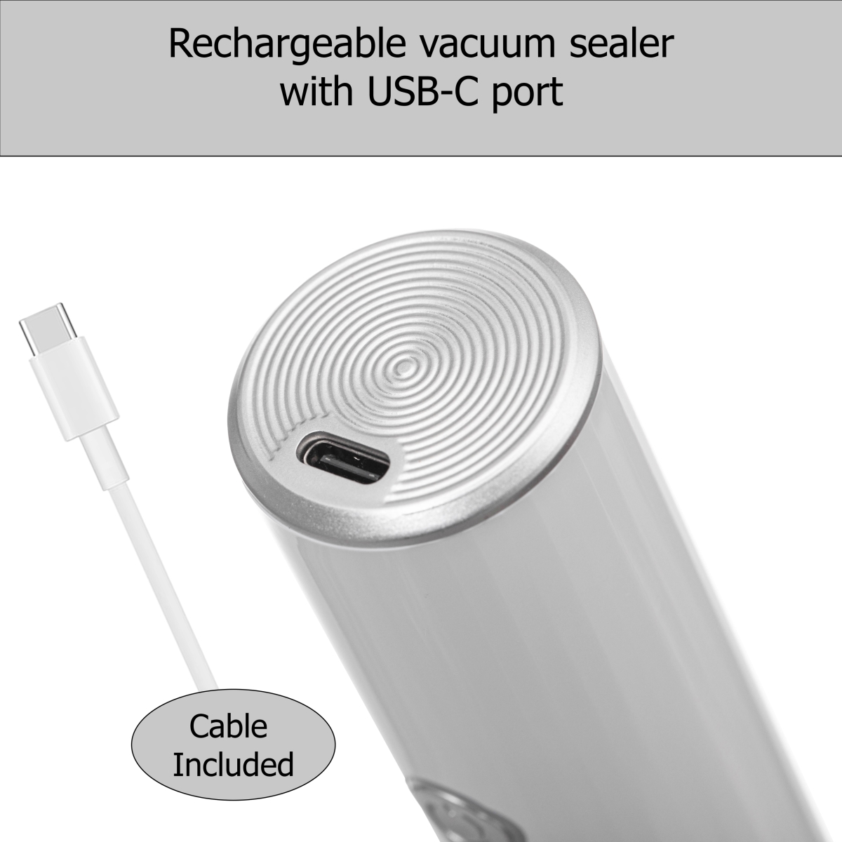 Picture of Basicwise QI004796 Basicwise 7-inch Cordless Handheld Vacuum Food Bag
