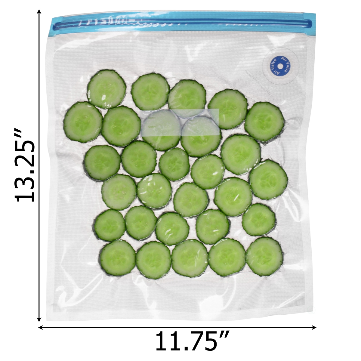Picture of Basicwise QI004797-1213 Basicwise 12' x 13' Set of 12 Reusable Airtight and Resealable Food Storage Bags