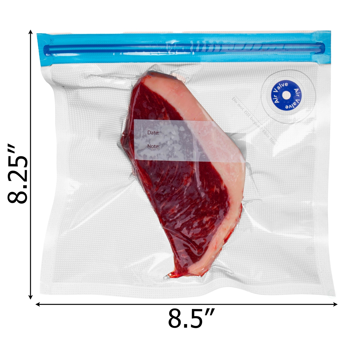 Picture of Basicwise QI004797-98 Basicwise 9' x 8' Set of 12 Reusable Airtight and Resealable Food Storage Bags