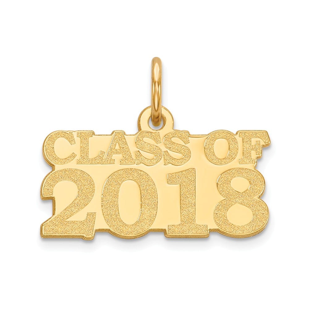 18.25 X 14.49 Mm 14k Yellow Gold Class Of 2018 Charm