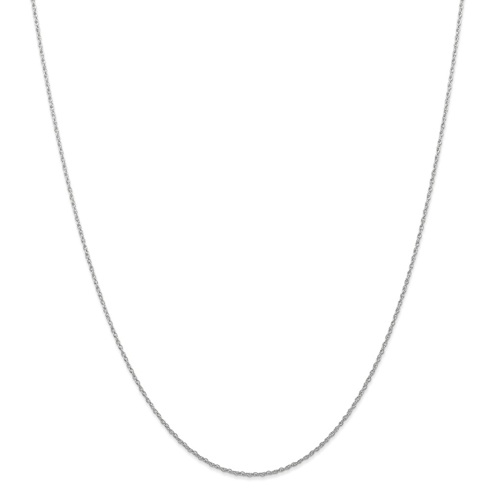 10k7rw-18 0.70 Mm X 18 In. 10k White Gold Carded Rhodium-plated Rope Chain